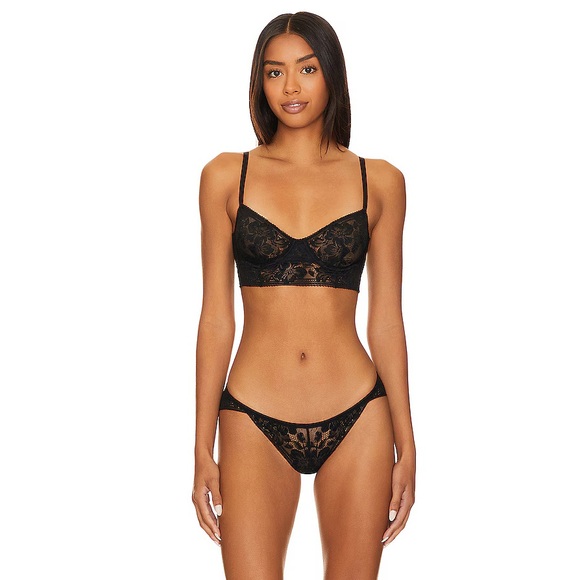 Free People Sorento Demi Longline Underwire Bra in Black - Picture 5 of 15
